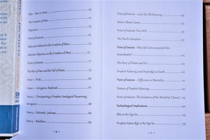 Table of contents of the book Stories of the Prophets for the Modern Age - Volume 1: The Resolute Messengers