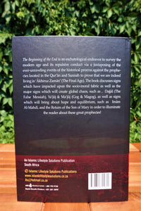 Back cover of the book The Beginning of the End - An Eschatological Endeavour to Unravel the Mysteries of the Modern Age