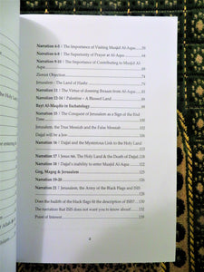 Table of contents of the book The Forgotten Haram - 40 Narrations Concerning Jerusalem